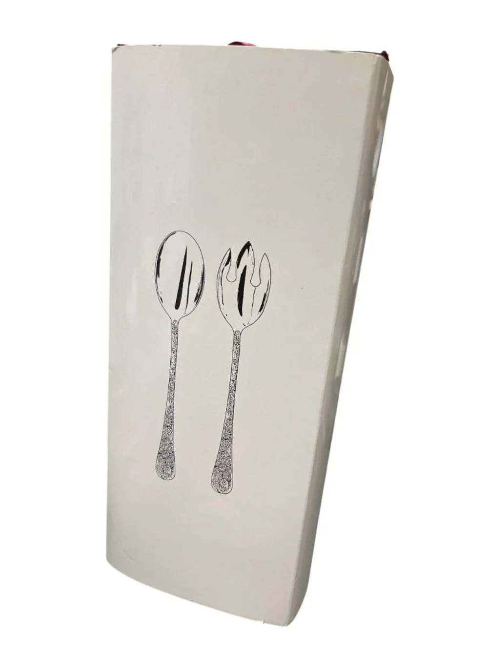 Godinger Vintage large silverplated spoon fork floral set SKU 10-541